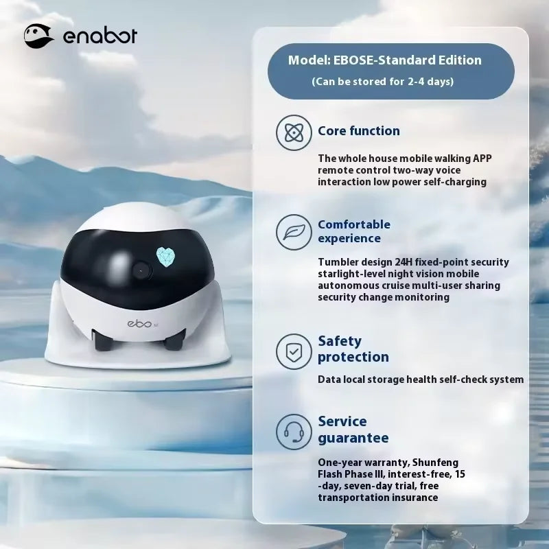 Enabot EBO SE or EBO Air AI Wireless Security Robot - With Camrea, Remote Monitoring. A Pet Companion With Real Time Control.