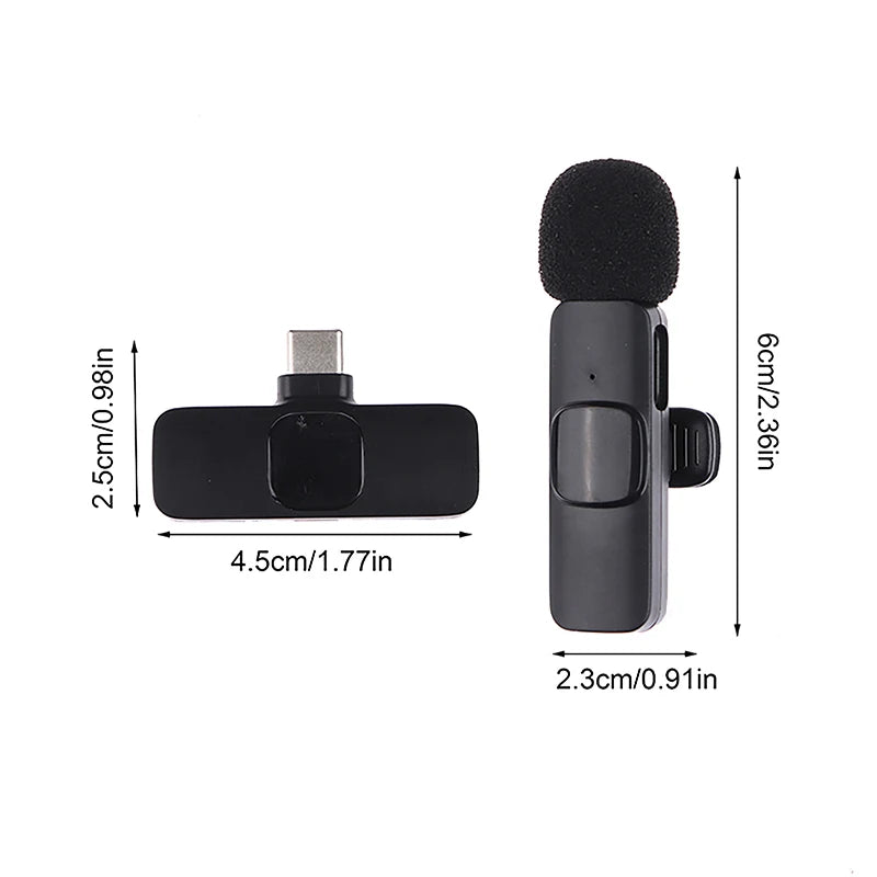Wireless Microphone Audio Video Mini Mic For Phone Laptop Live Broadcast Gaming Mobile Phone Microphone Accessories