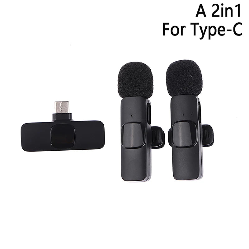 Wireless Microphone Audio Video Mini Mic For Phone Laptop Live Broadcast Gaming Mobile Phone Microphone Accessories