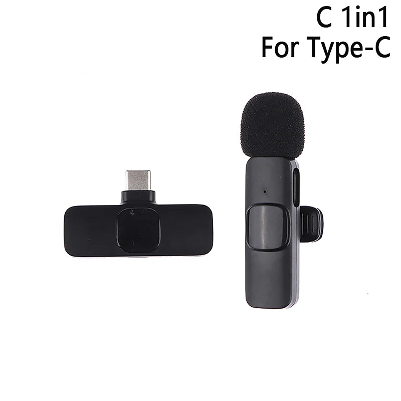 Wireless Microphone Audio Video Mini Mic For Phone Laptop Live Broadcast Gaming Mobile Phone Microphone Accessories