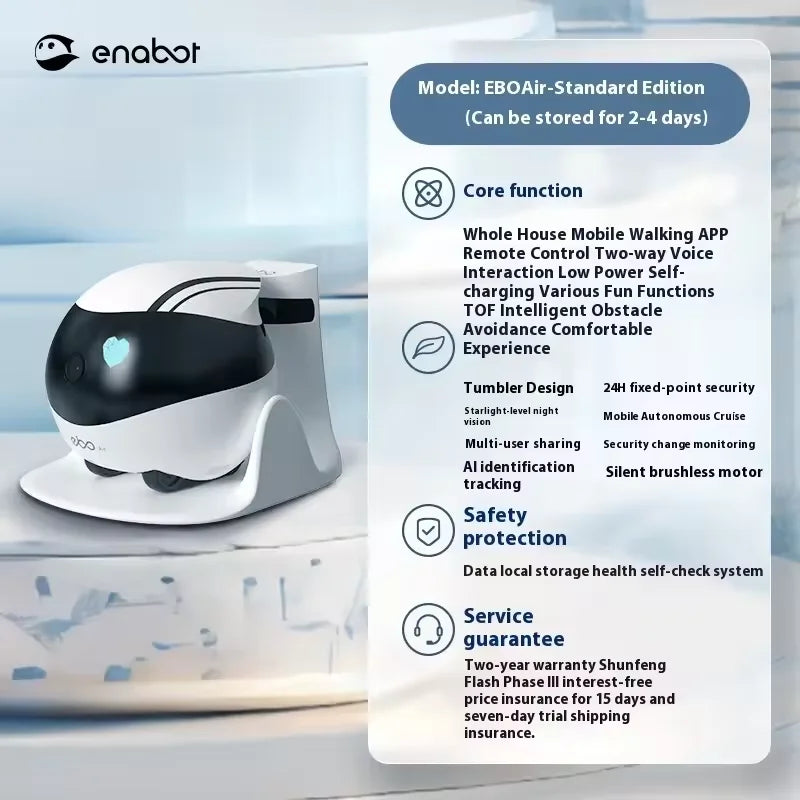 Enabot EBO SE or EBO Air AI Wireless Security Robot - With Camrea, Remote Monitoring. A Pet Companion With Real Time Control.