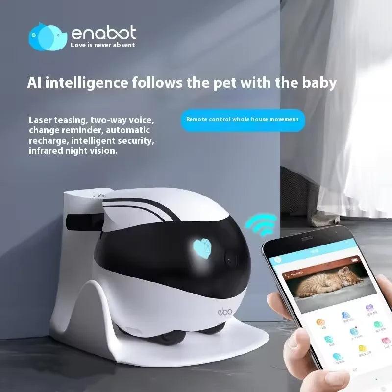 Enabot EBO SE or EBO Air AI Wireless Security Robot - With Camrea, Remote Monitoring. A Pet Companion With Real Time Control.
