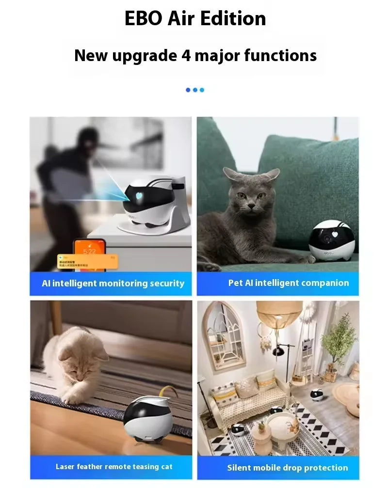 Enabot EBO SE or EBO Air AI Wireless Security Robot - With Camrea, Remote Monitoring. A Pet Companion With Real Time Control.