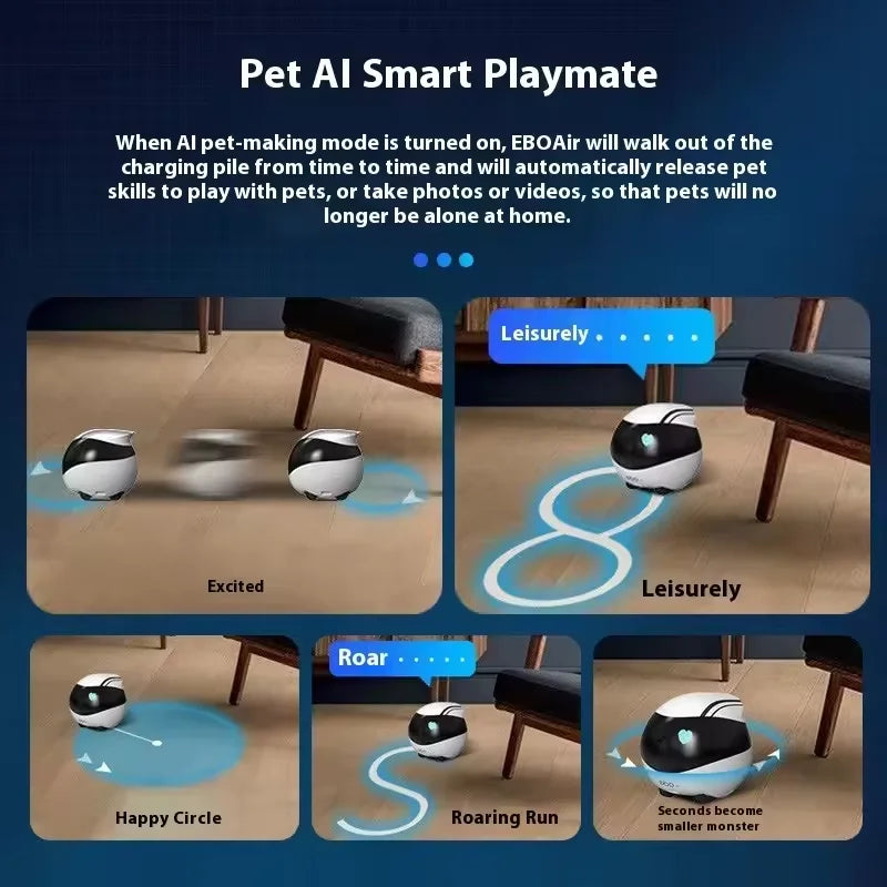 Enabot EBO SE or EBO Air AI Wireless Security Robot - With Camrea, Remote Monitoring. A Pet Companion With Real Time Control.