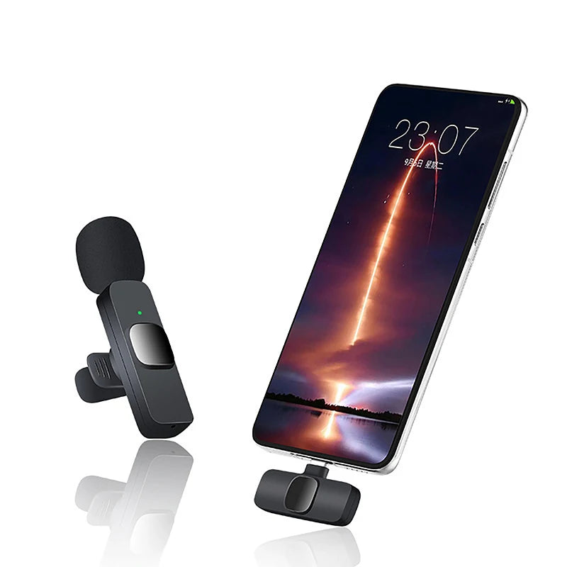 Wireless Microphone Audio Video Mini Mic For Phone Laptop Live Broadcast Gaming Mobile Phone Microphone Accessories